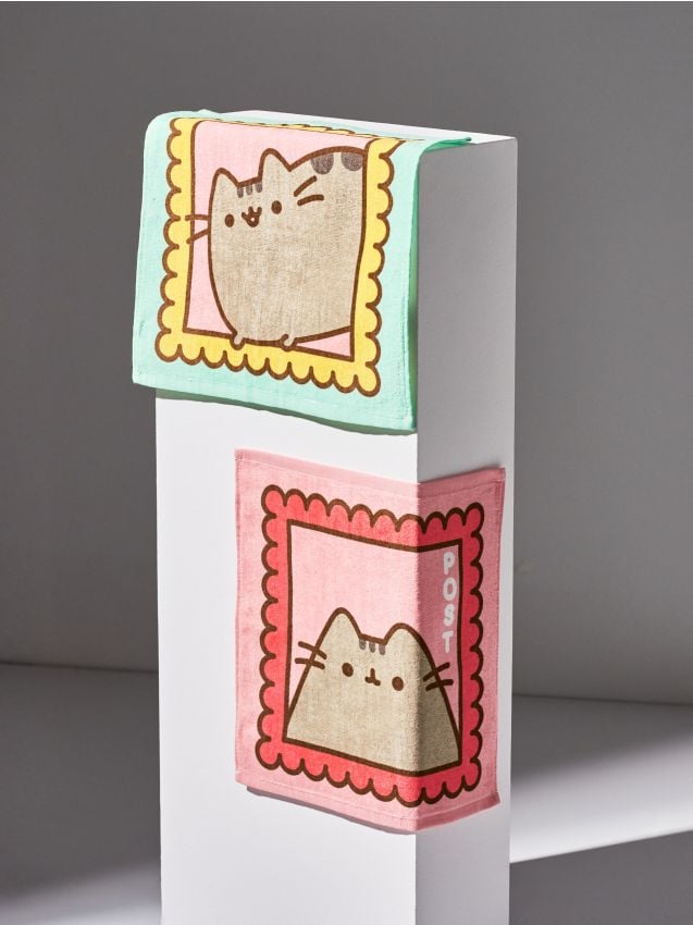 Σετ με 2 βαμβακερές πετσέτες Pusheen - SINSAY