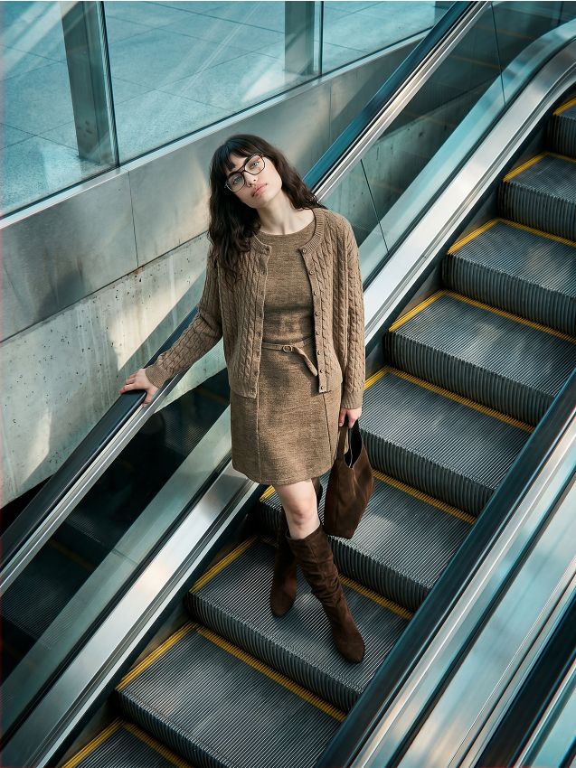Sinsay - Cardigan cu model tricotat decorativ - bej