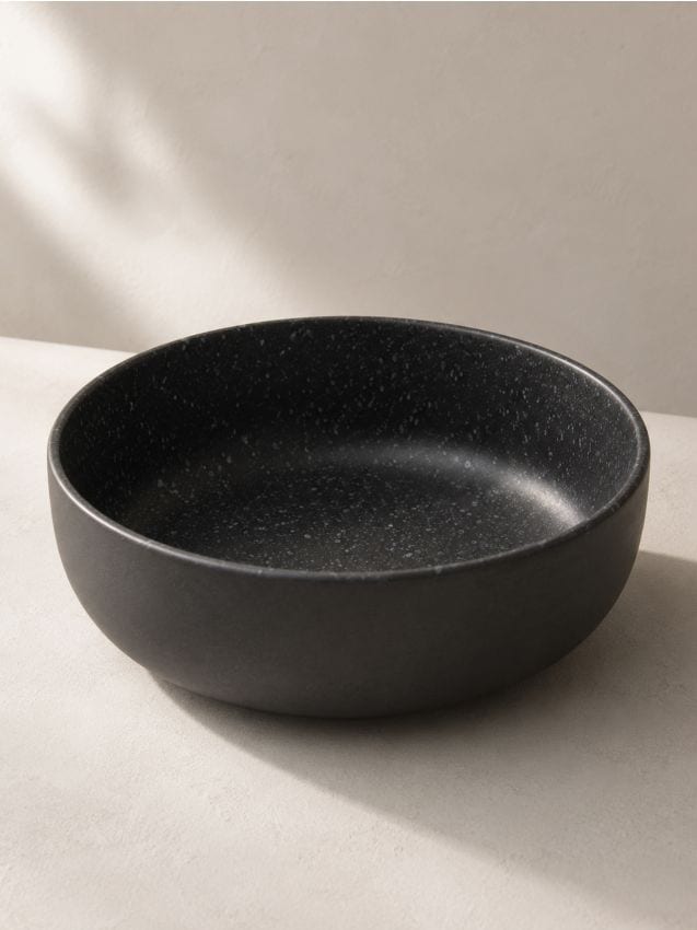 Sinsay - Bol ceramic cu model pestriț - negru