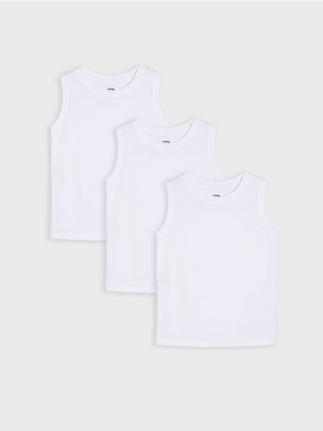 Sinsay - Podkoszulki 3 pack - biały
