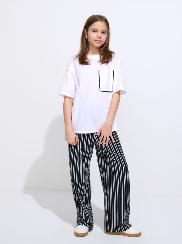 Sinsay - Tricou din bumbac - alb