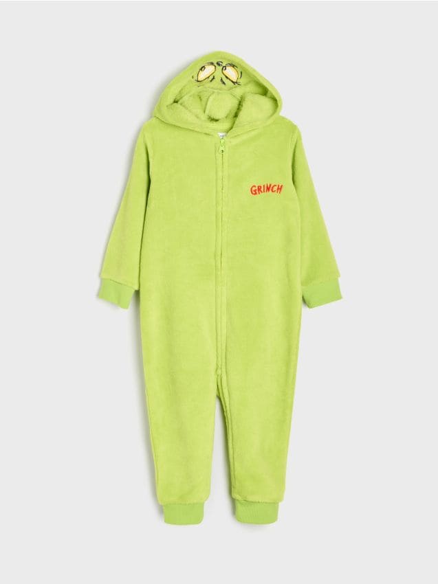 Sinsay - Salopetă cu glugă Grinch - verde-gălbui