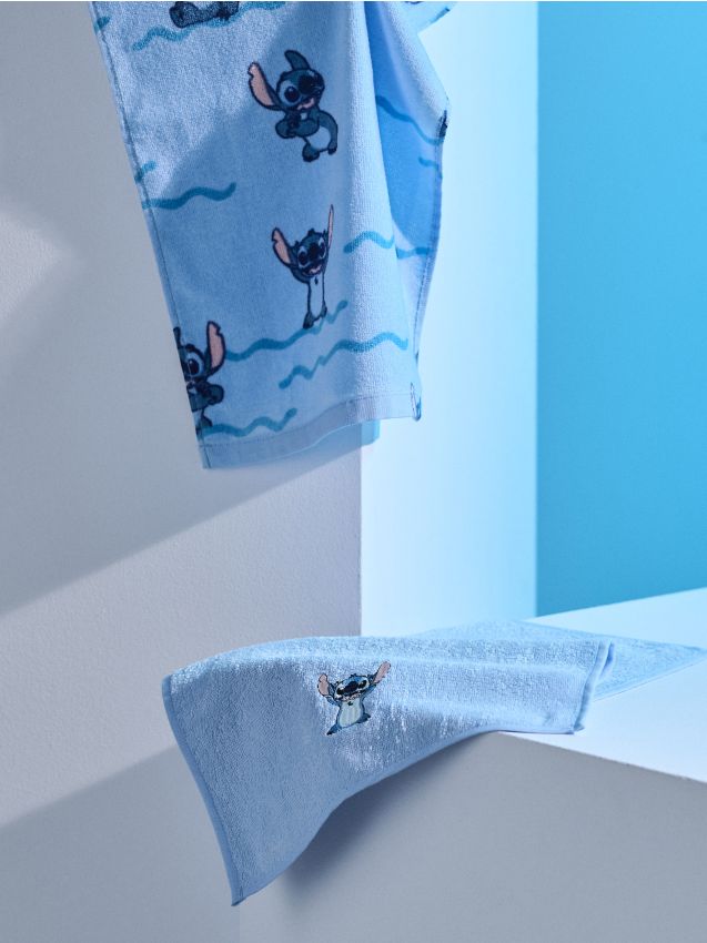 Sinsay - Set 2 prosoape din bumbac Stitch - light blue