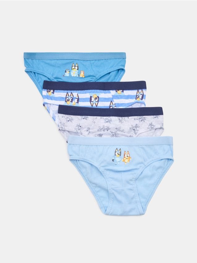 Sinsay - Bawełniane majtki 4 pack Bluey - niebieski