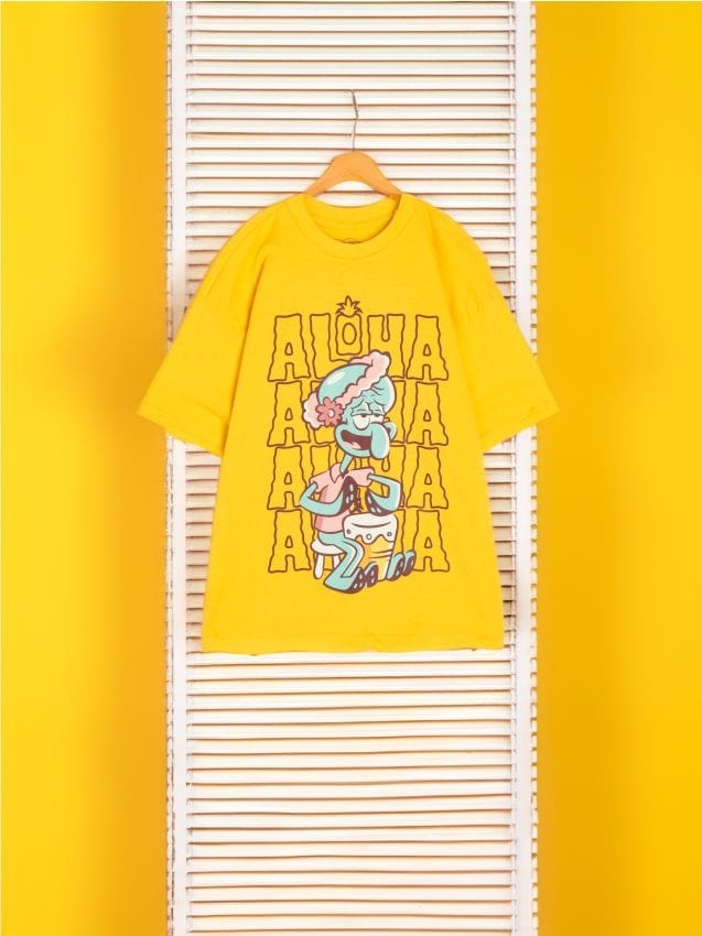 Sinsay - Koszulka SpongeBob - żółty