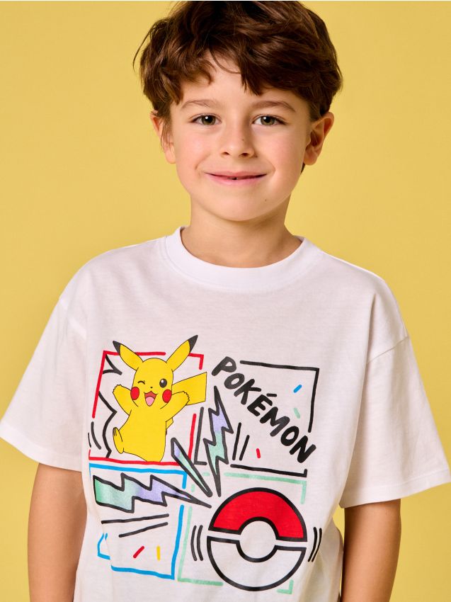 Sinsay - Tricou Pokémon - alb