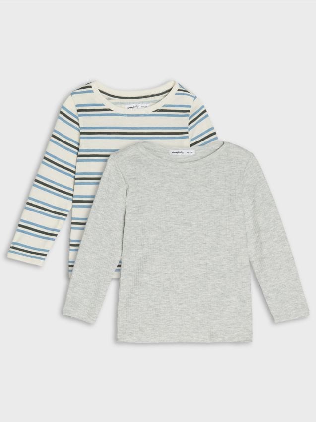 Sinsay - Bavlnené tričko 2 pack - krémová