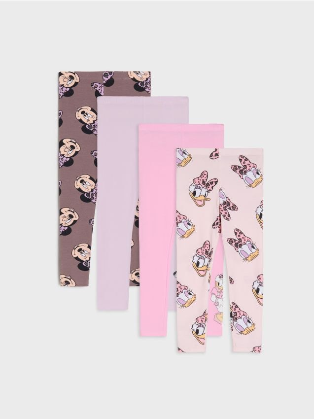 Sinsay - Legginsy 4 pack Minnie Mouse - kremowy