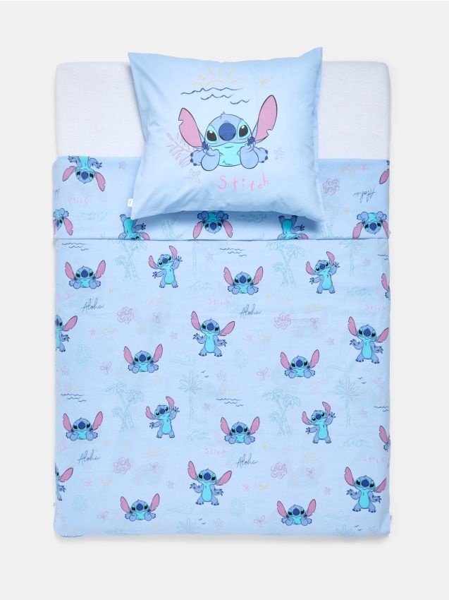 Sinsay - Set cu lenjerie de pat Stitch - light blue
