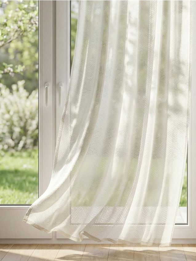 Sinsay - Perdea strălucitoare pe bandă - crem