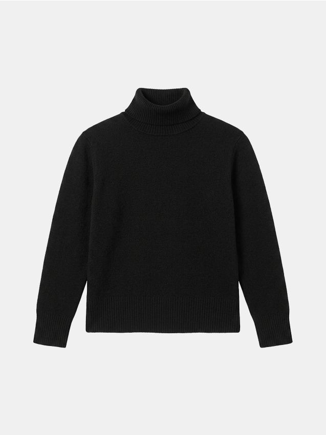 Sinsay - Pulover cu guler rulat - negru