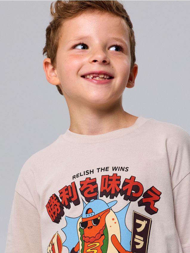 Sinsay - Tricou din bumbac cu imprimeu Fortnite - bej