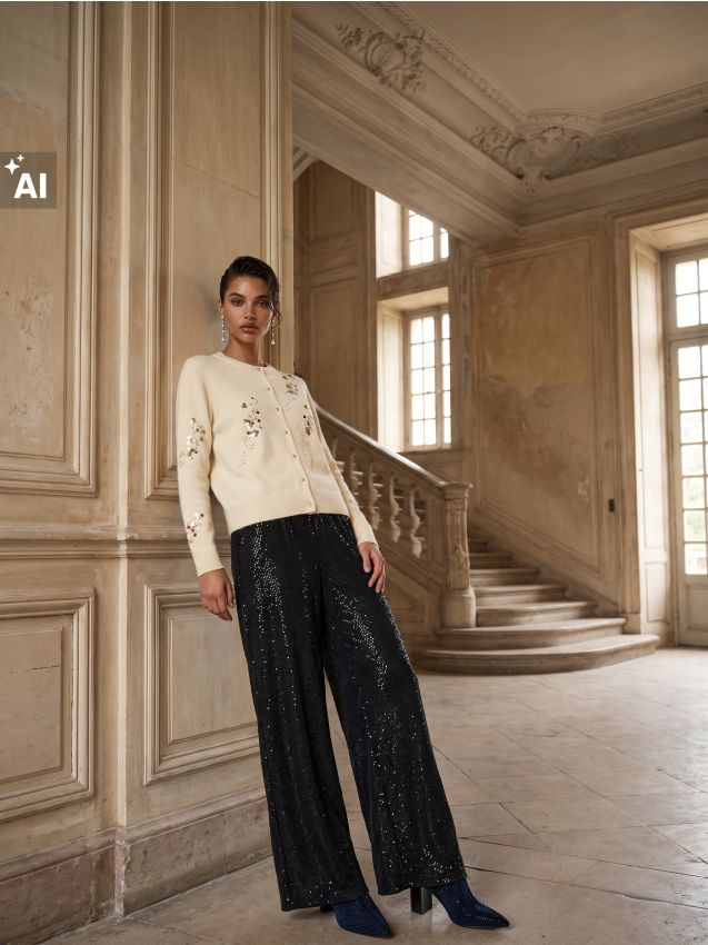 Sinsay - Cardigan cu amestec de lână - nude