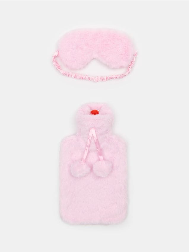 Sinsay - Darčeková sada: termofor a maska na spanie - ružová