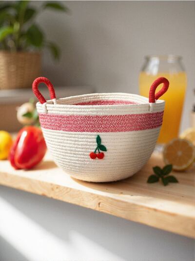 Плетений кошик для зберігання