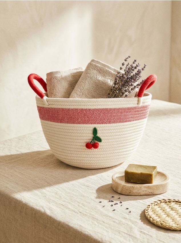 Sinsay - Coș de depozitare împletit - roșu