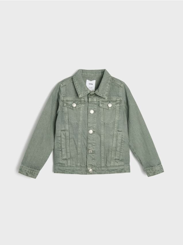 Sinsay - Jachetă din denim cu efect spălat - verde