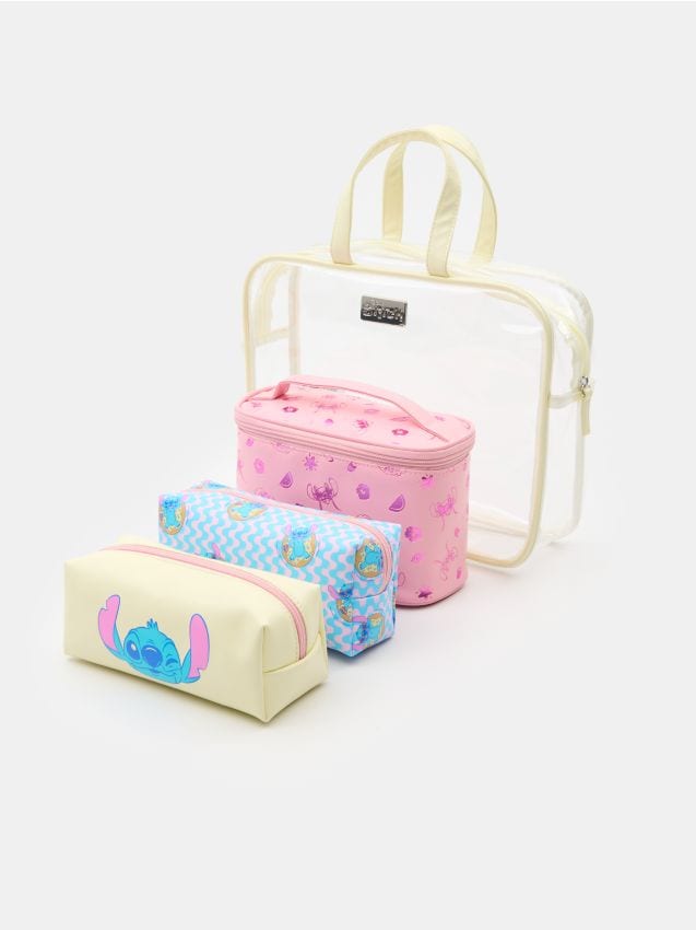 Sinsay - Trousse cosmetice set 4 bucăți Lilo & Stitch - multicolor