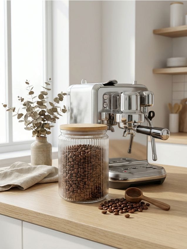 Sinsay - Recipient din sticlă pentru alimente cu capac din bambus - clear