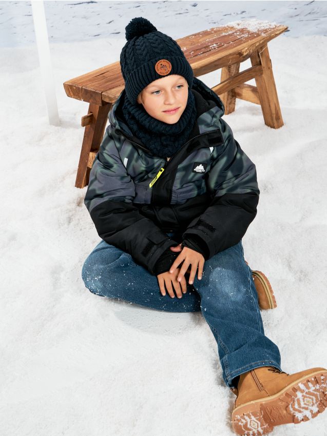 Sinsay - Súprava: Čiapka a nákrčník - tmavomodrá