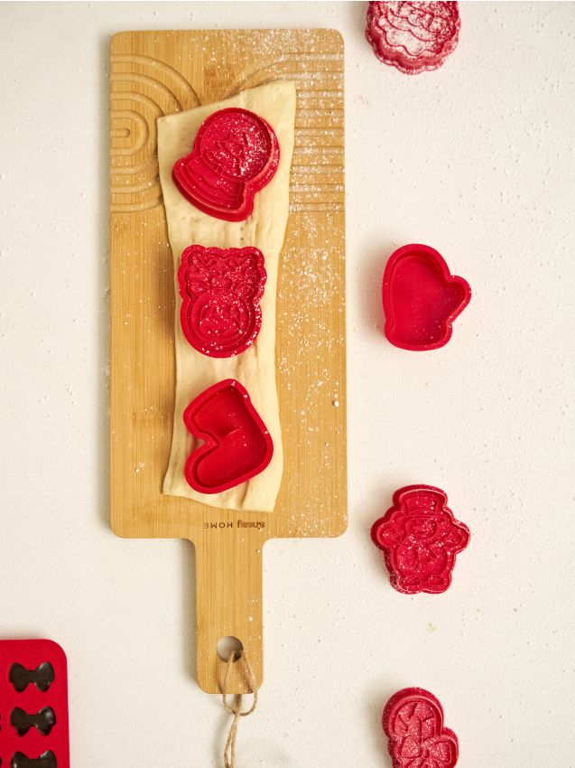 Sinsay - Pečiatky na sušienky s vianočnými motívmi 8 pack - červená