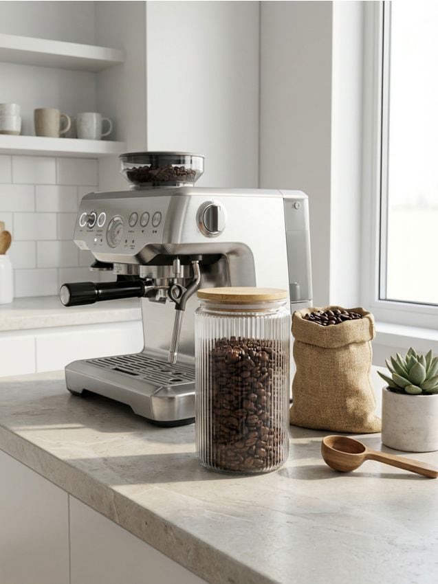 Sinsay - Recipient din sticlă pentru alimente cu capac din bambus - clear