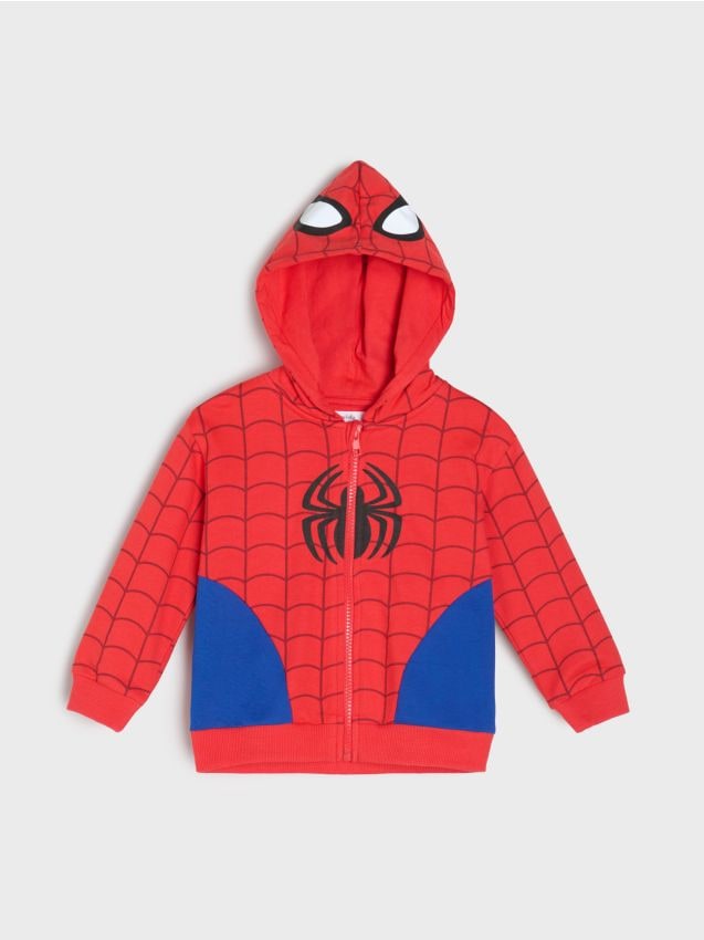 Sinsay - Mikina s kapucňou Spider-Man - červená