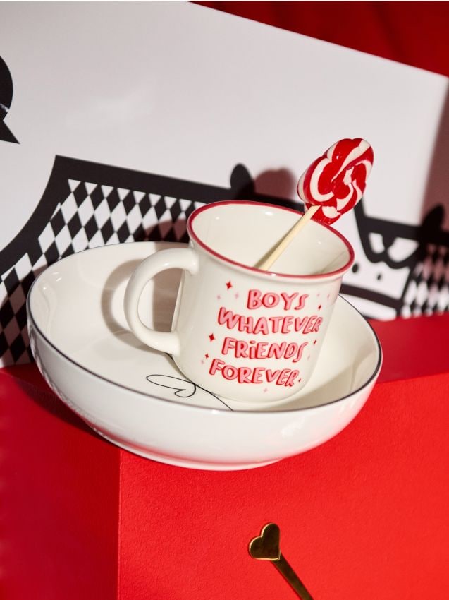 Sinsay - Keramická miska s potlačou a okrajom - biela