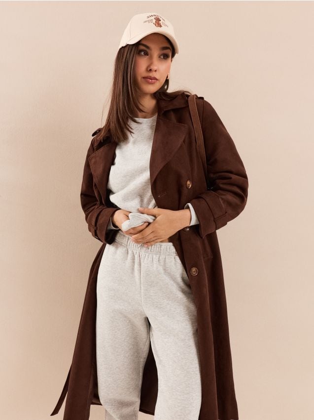 Pantaloni jogger in felpa - grigio chiaro