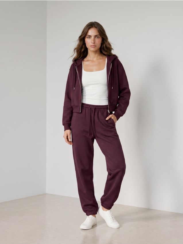 Sinsay - Pantaloni de trening tip jogger - mahon