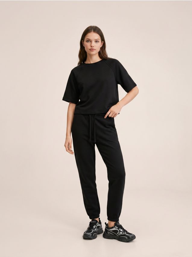 Sinsay - Pantaloni de trening tip jogger - negru