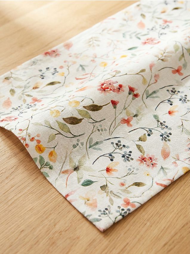 Sinsay - Traversă de masă cu motiv vegetal - crem
