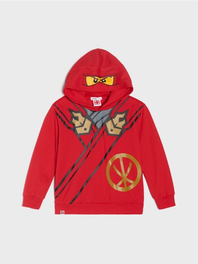 Sinsay - Hanorac cu imprimeu Lego Ninjago - roșu