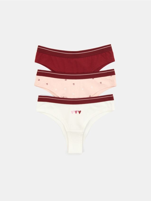 Sinsay - Súprava 3 brazílskych nohavičiek - viacfarebná