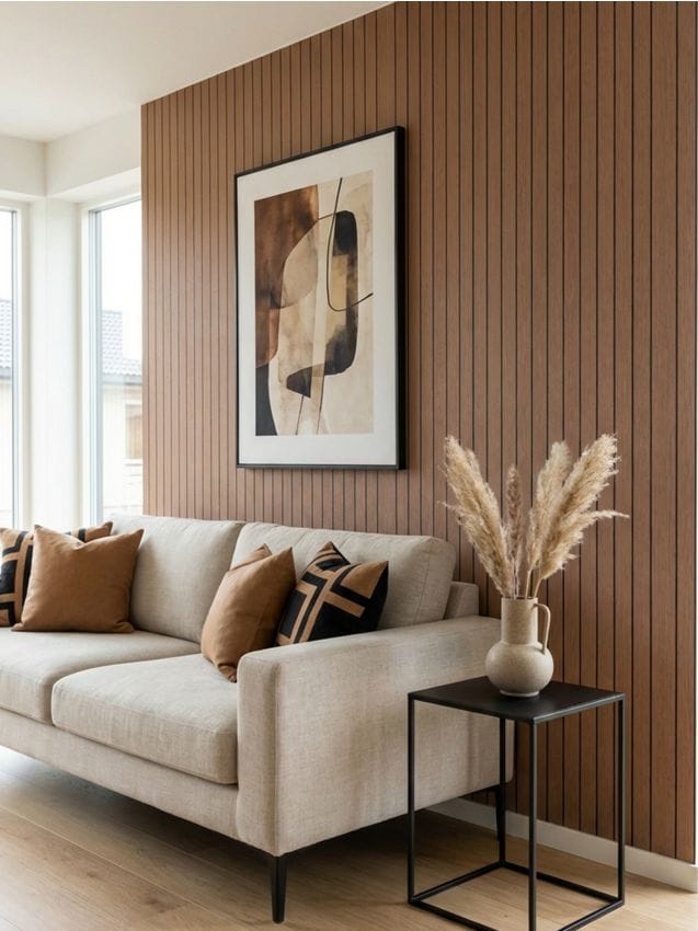 Sinsay - Tapetă autocolantă cu model de lamele - maro