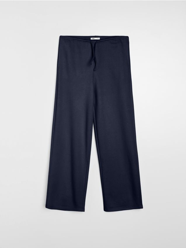 Sinsay - Pantaloni de trening cu crac larg - bleumarin