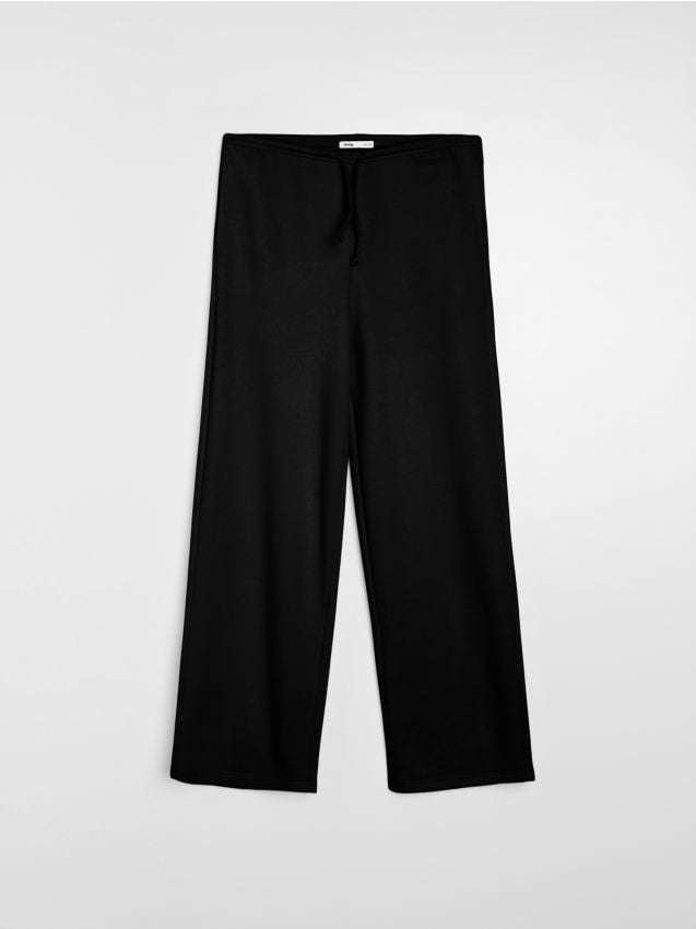 Sinsay - Pantaloni de trening cu crac larg - negru