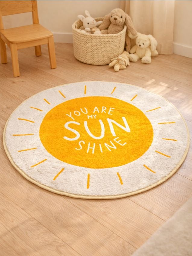 Sinsay - Covor rotund cu motiv de soare și inscripție - multicolor