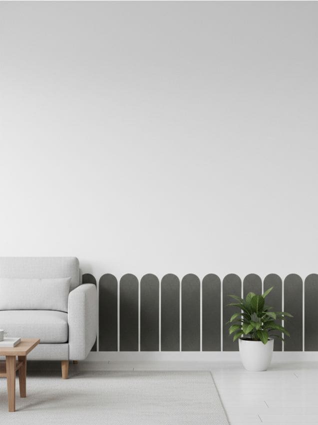 Sinsay - Autocolante de perete sub formă de panouri – set de 5 bucăți - negru