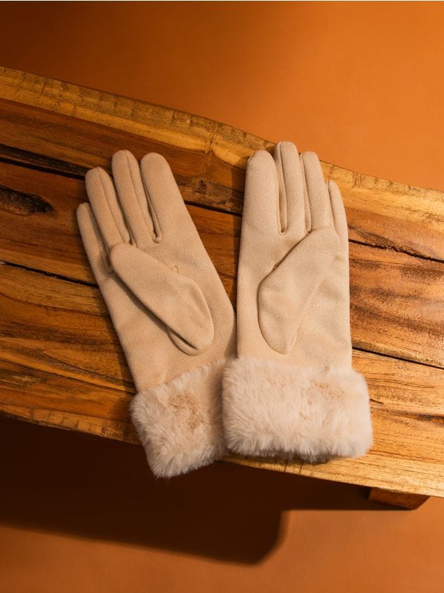 Sinsay - Rukavice - béžová