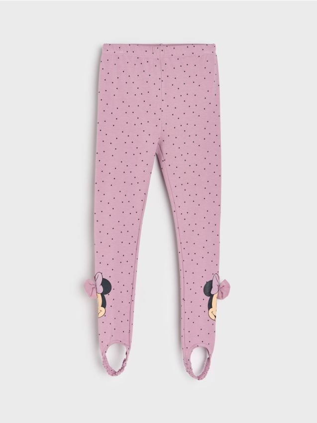 Sinsay - Legíny s elastickými pásmi na chodidlách Minnie Mouse - fialová