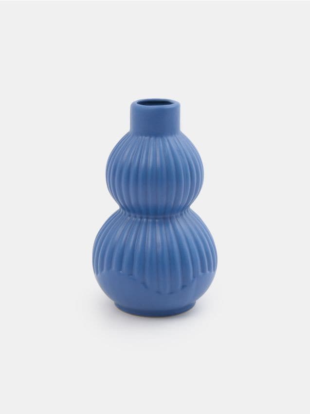 Sinsay - Keramická dekoratívna váza - modrá