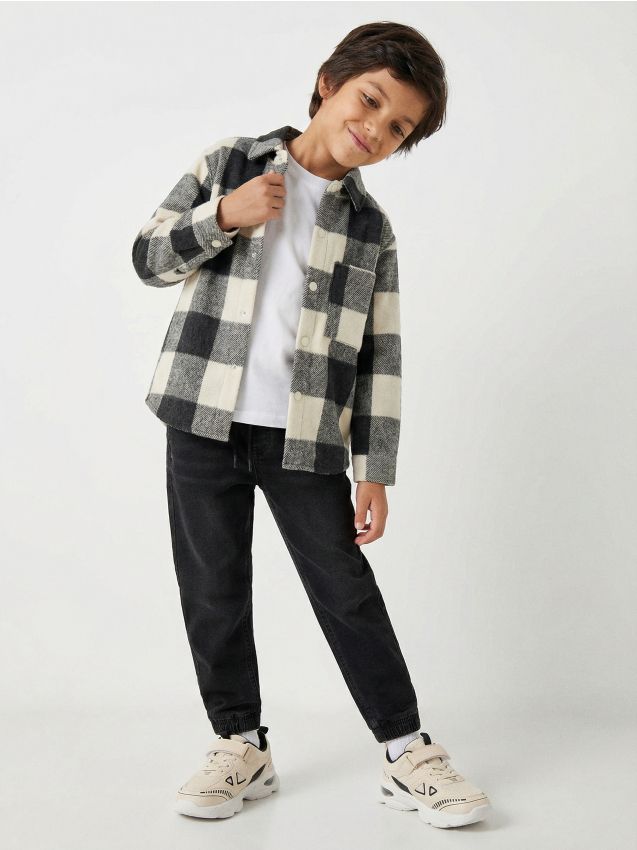 Sinsay - Blugi jogger - negru