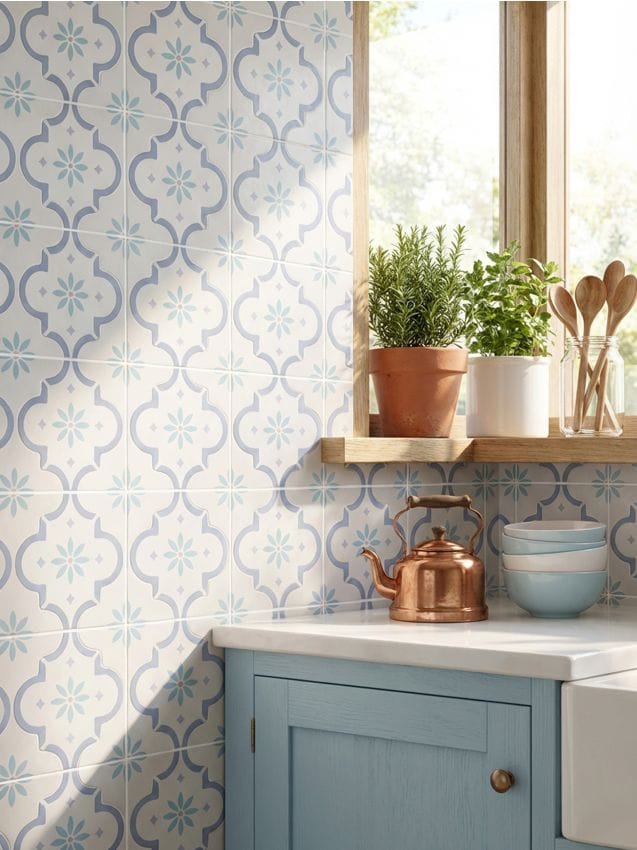 Sinsay - Set de stickere decorative autoadezive pentru perete 10 pack - albastru-pal