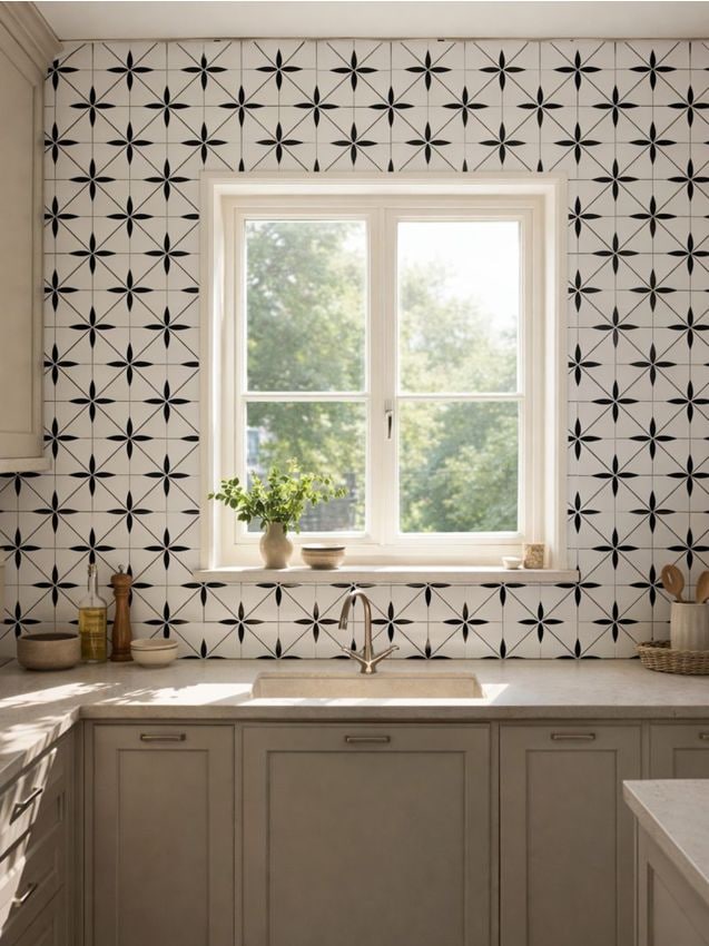 Sinsay - Set de stickere decorative autoadezive pentru perete 10 pack - negru