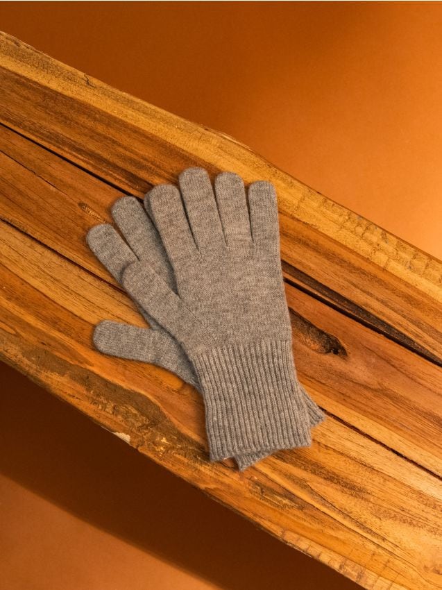 Sinsay - Rukavice s prímesou vlny - svetlošedá