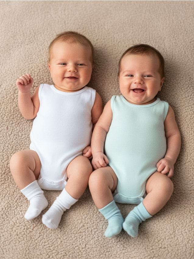 Sinsay - Set 2 body-uri din bumbac - alb