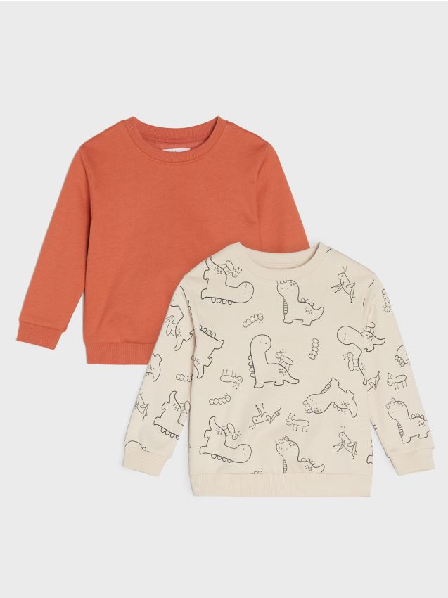 Sinsay - Mikina crewneck 2 pack - červená