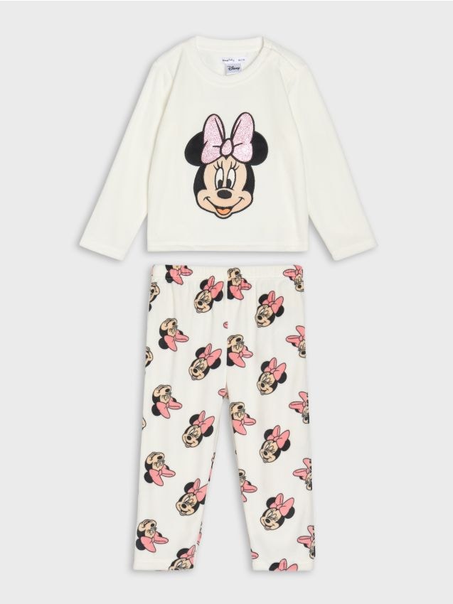 Sinsay - Dvojdielne pyžamo Minnie Mouse - krémová