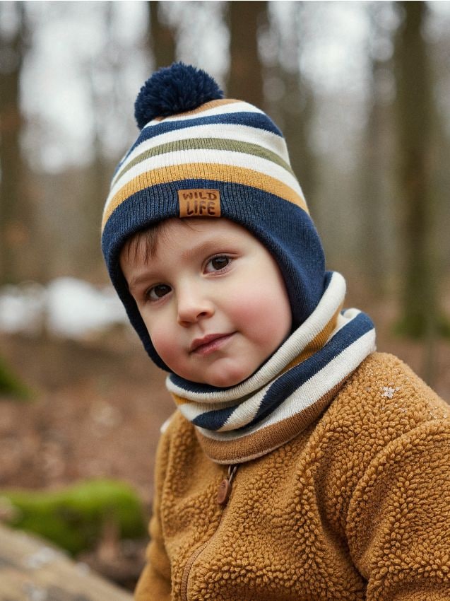 Sinsay - Súprava: Čiapka s komínom - tmavomodrá